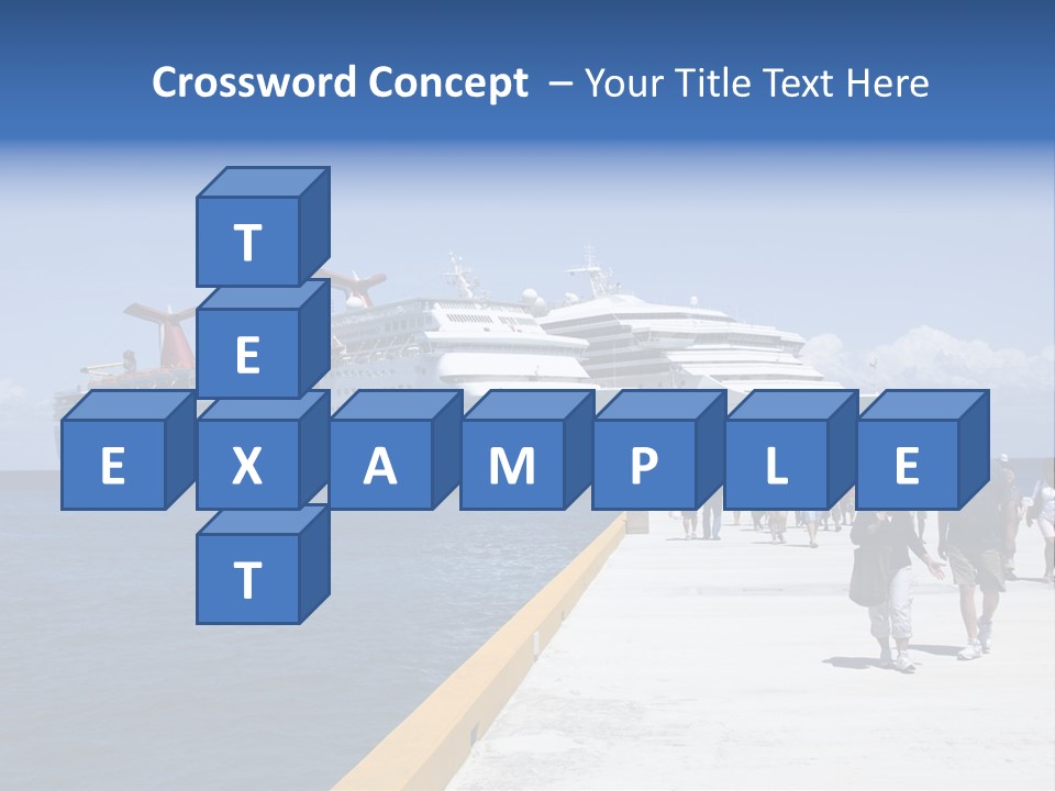 Cozumel, Mexico - March 23 : Carnival Cruise Line Ships Dock At The Harbor March 23, 2009 In Cozumel, Mexico. PowerPoint Template