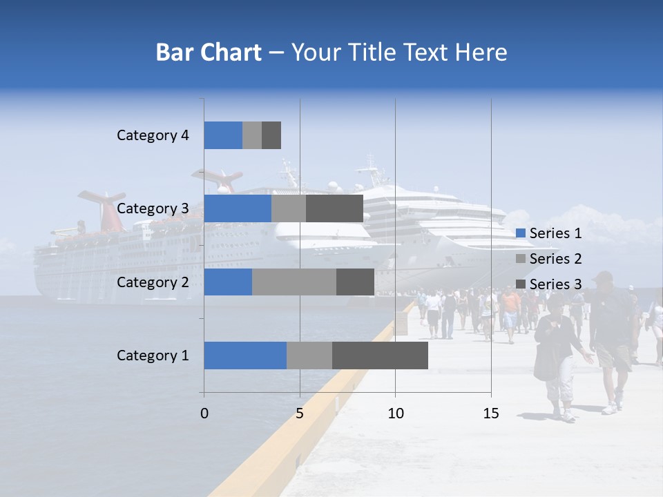 Cozumel, Mexico - March 23 : Carnival Cruise Line Ships Dock At The Harbor March 23, 2009 In Cozumel, Mexico. PowerPoint Template