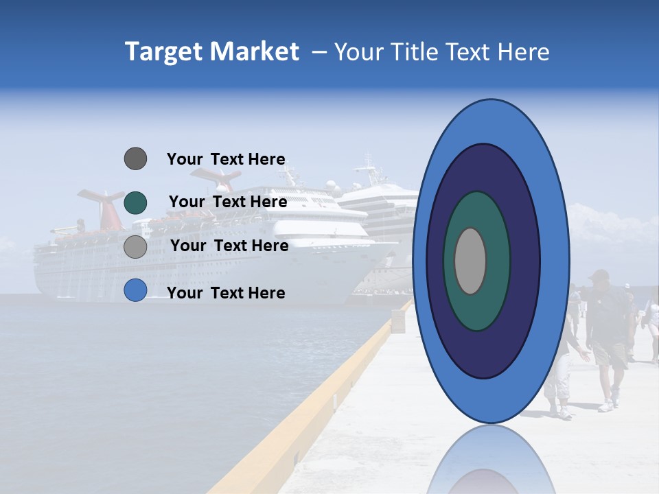 Cozumel, Mexico - March 23 : Carnival Cruise Line Ships Dock At The Harbor March 23, 2009 In Cozumel, Mexico. PowerPoint Template