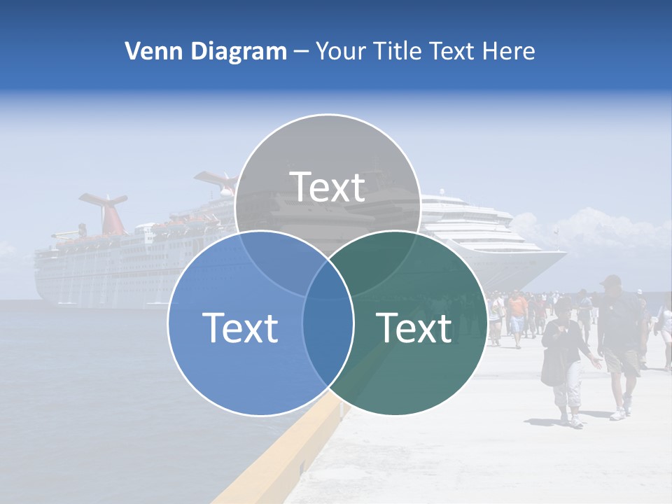 Cozumel, Mexico - March 23 : Carnival Cruise Line Ships Dock At The Harbor March 23, 2009 In Cozumel, Mexico. PowerPoint Template