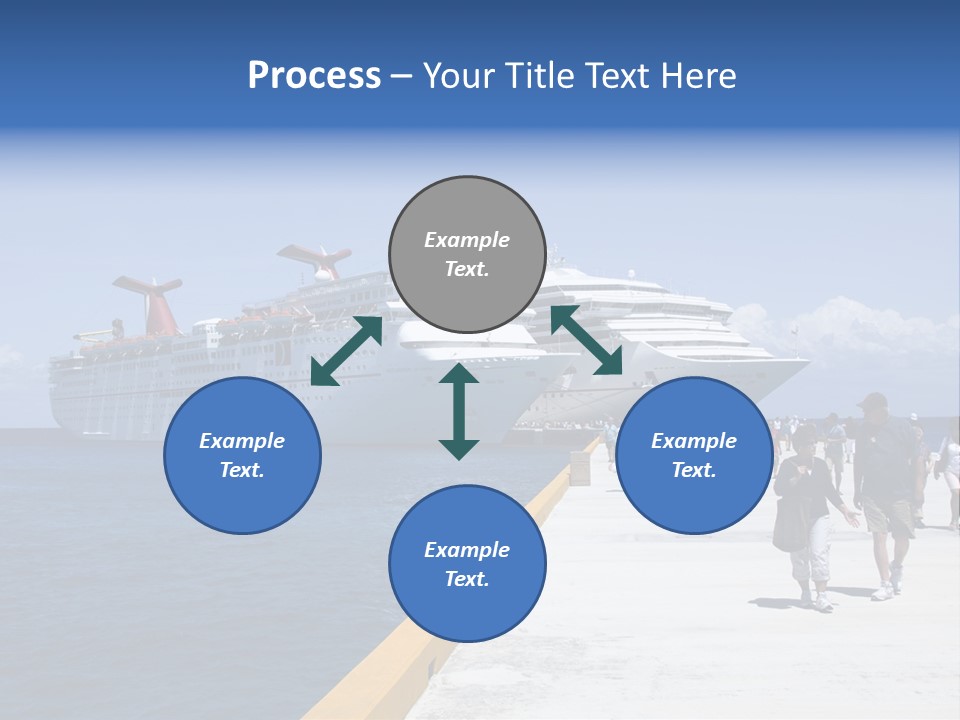 Cozumel, Mexico - March 23 : Carnival Cruise Line Ships Dock At The Harbor March 23, 2009 In Cozumel, Mexico. PowerPoint Template