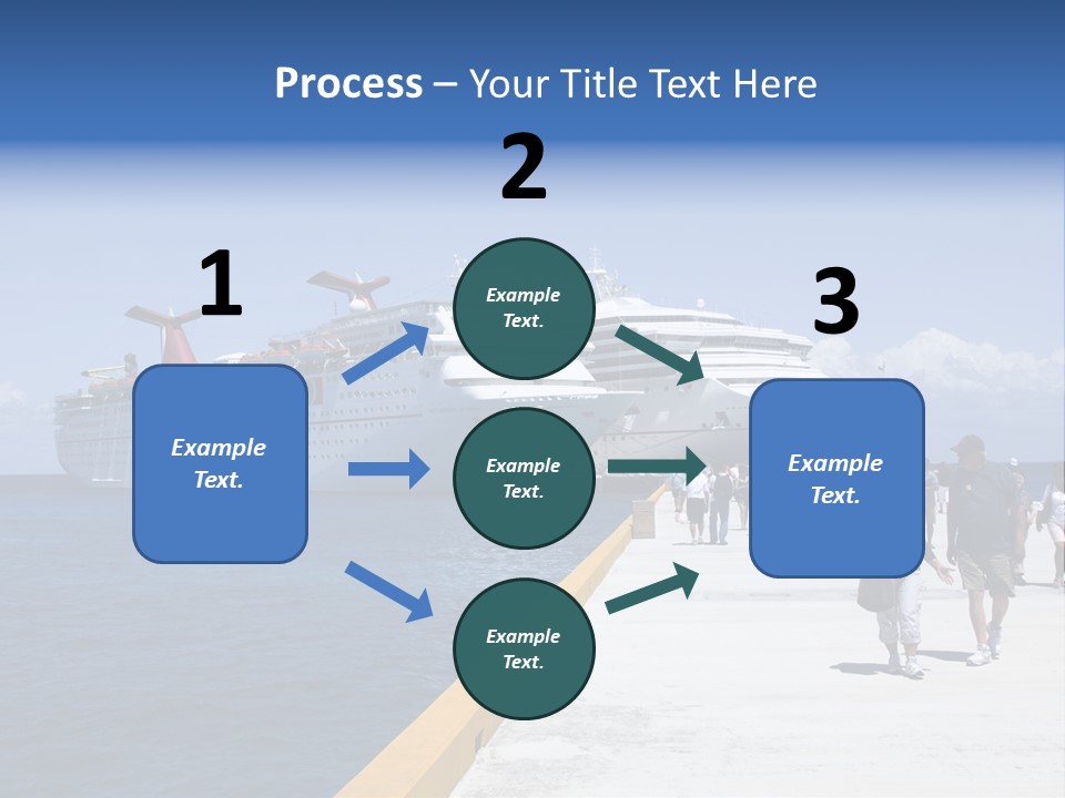 Cozumel, Mexico - March 23 : Carnival Cruise Line Ships Dock At The Harbor March 23, 2009 In Cozumel, Mexico. PowerPoint Template