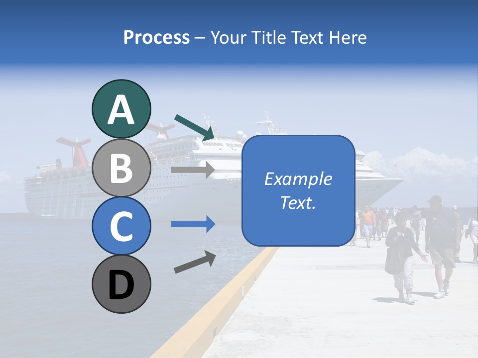 Cozumel, Mexico - March 23 : Carnival Cruise Line Ships Dock At The Harbor March 23, 2009 In Cozumel, Mexico. PowerPoint Template