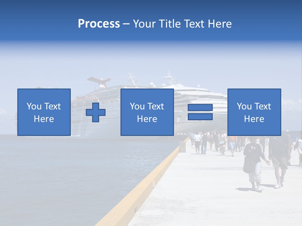 Cozumel, Mexico - March 23 : Carnival Cruise Line Ships Dock At The Harbor March 23, 2009 In Cozumel, Mexico. PowerPoint Template