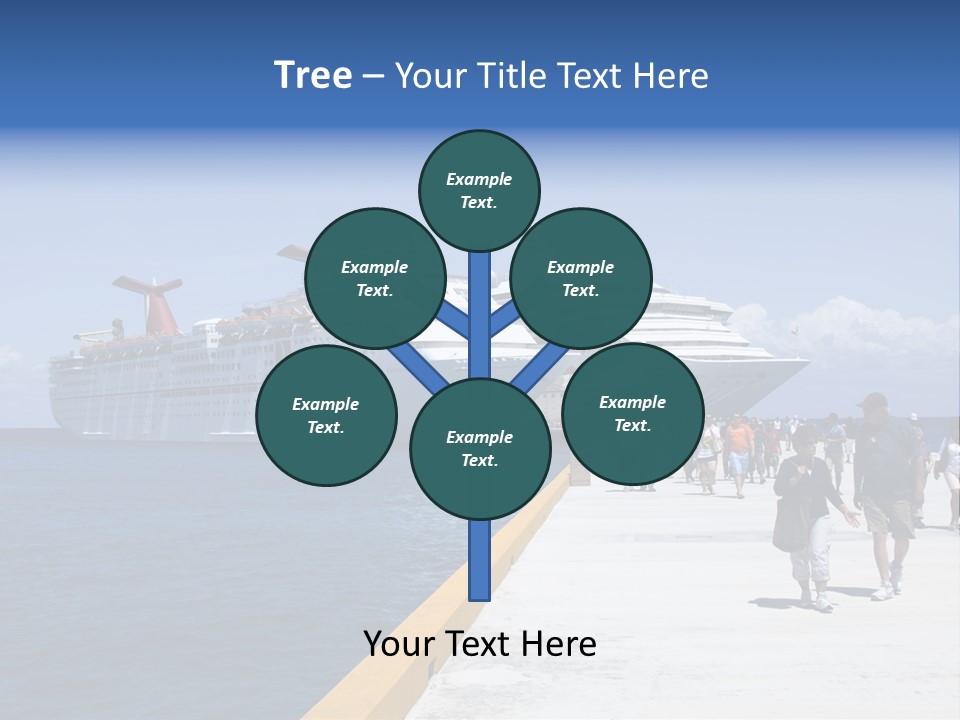 Cozumel, Mexico - March 23 : Carnival Cruise Line Ships Dock At The Harbor March 23, 2009 In Cozumel, Mexico. PowerPoint Template