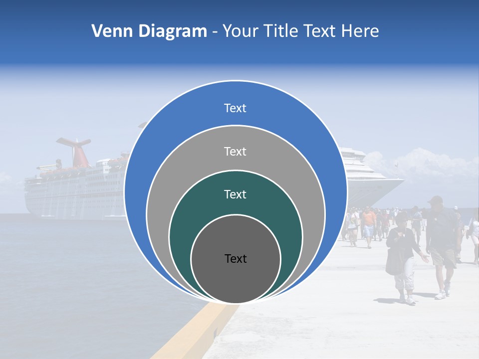 Cozumel, Mexico - March 23 : Carnival Cruise Line Ships Dock At The Harbor March 23, 2009 In Cozumel, Mexico. PowerPoint Template