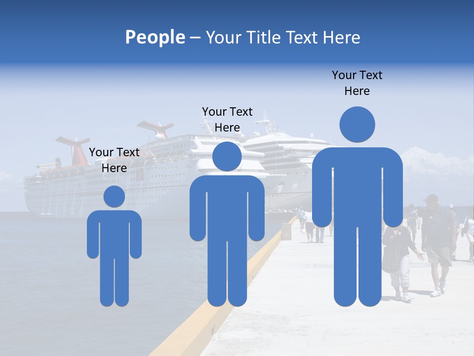 Cozumel, Mexico - March 23 : Carnival Cruise Line Ships Dock At The Harbor March 23, 2009 In Cozumel, Mexico. PowerPoint Template