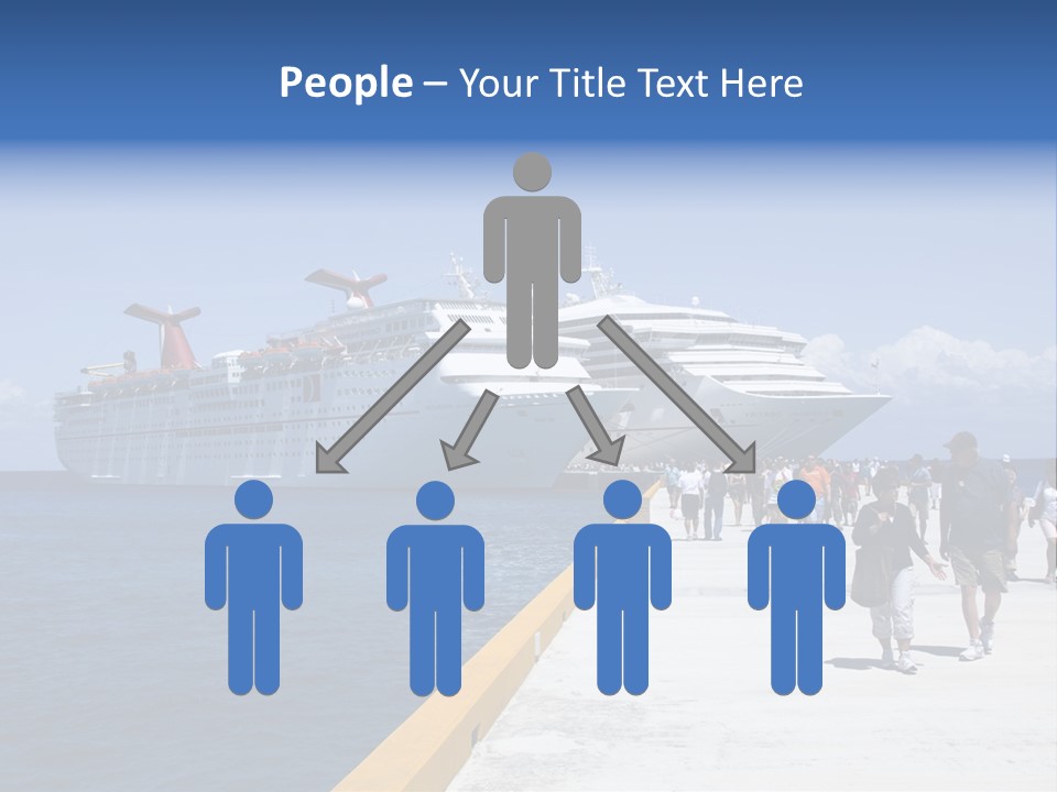 Cozumel, Mexico - March 23 : Carnival Cruise Line Ships Dock At The Harbor March 23, 2009 In Cozumel, Mexico. PowerPoint Template