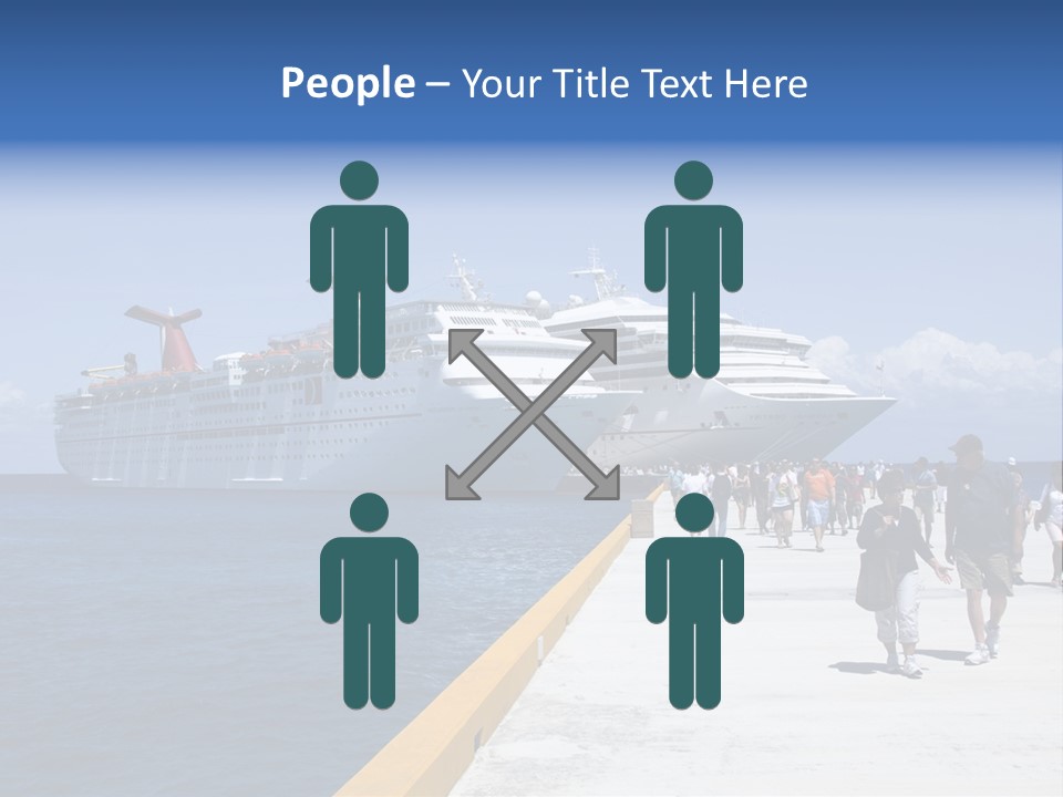 Cozumel, Mexico - March 23 : Carnival Cruise Line Ships Dock At The Harbor March 23, 2009 In Cozumel, Mexico. PowerPoint Template