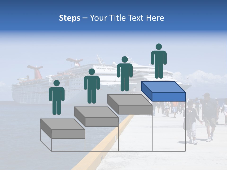 Cozumel, Mexico - March 23 : Carnival Cruise Line Ships Dock At The Harbor March 23, 2009 In Cozumel, Mexico. PowerPoint Template