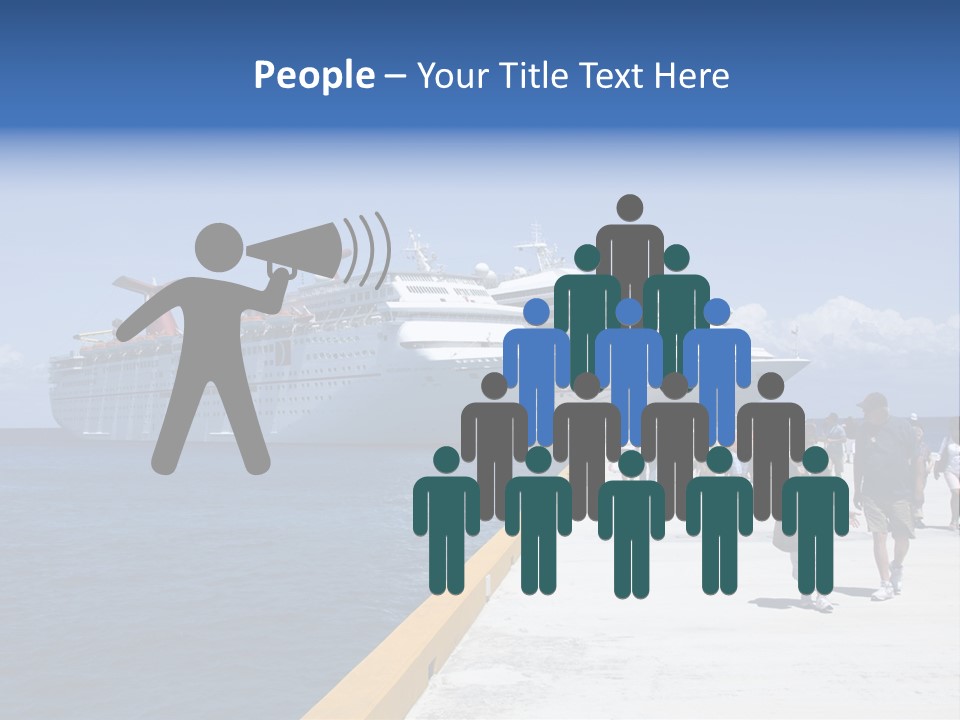 Cozumel, Mexico - March 23 : Carnival Cruise Line Ships Dock At The Harbor March 23, 2009 In Cozumel, Mexico. PowerPoint Template