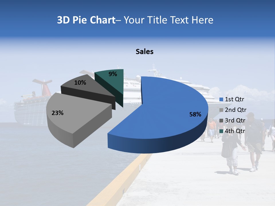 Cozumel, Mexico - March 23 : Carnival Cruise Line Ships Dock At The Harbor March 23, 2009 In Cozumel, Mexico. PowerPoint Template