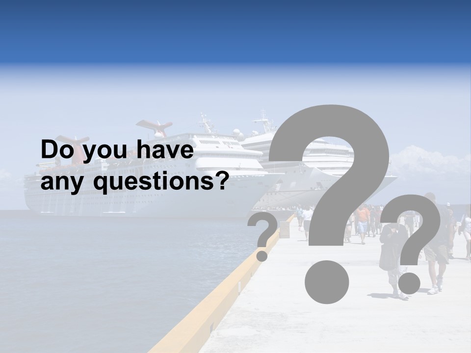 Cozumel, Mexico - March 23 : Carnival Cruise Line Ships Dock At The Harbor March 23, 2009 In Cozumel, Mexico. PowerPoint Template