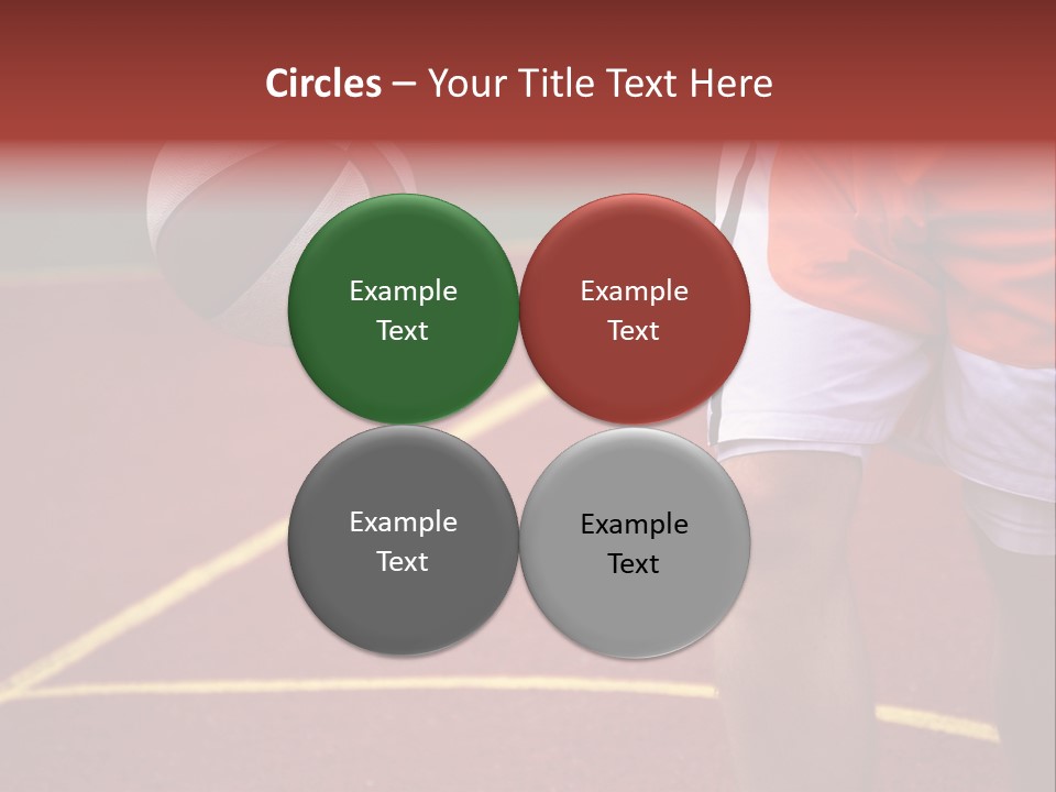 Basketball Player Running With Ball In Hand In The Court PowerPoint Template