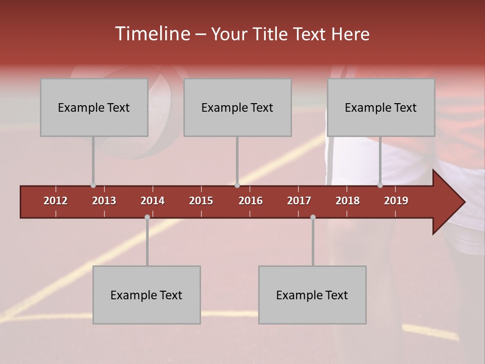 Basketball Player Running With Ball In Hand In The Court PowerPoint Template