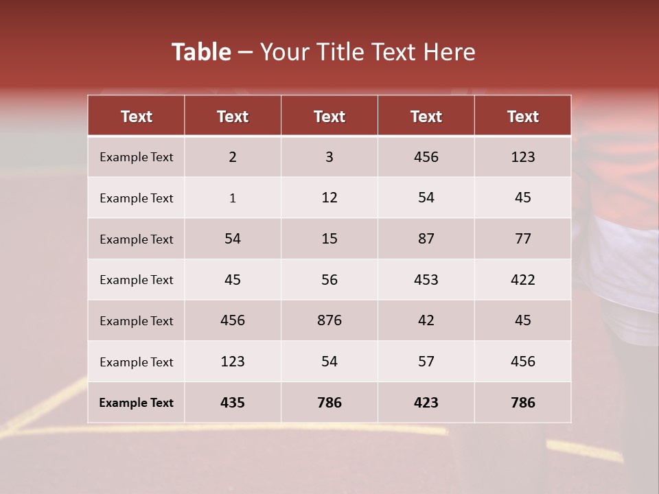 Basketball Player Running With Ball In Hand In The Court PowerPoint Template