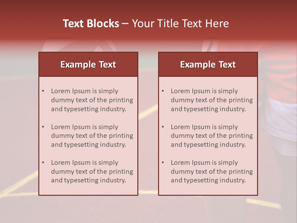 Basketball Player Running With Ball In Hand In The Court PowerPoint Template