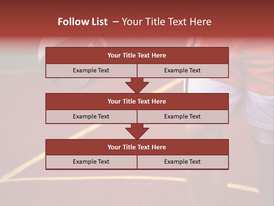 Basketball Player Running With Ball In Hand In The Court PowerPoint Template