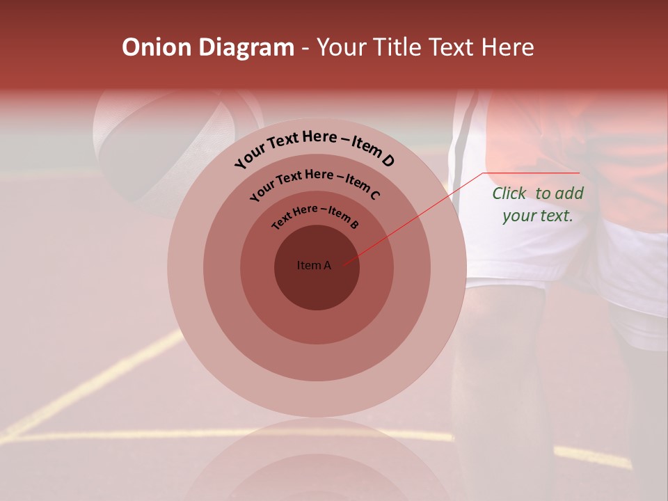 Basketball Player Running With Ball In Hand In The Court PowerPoint Template