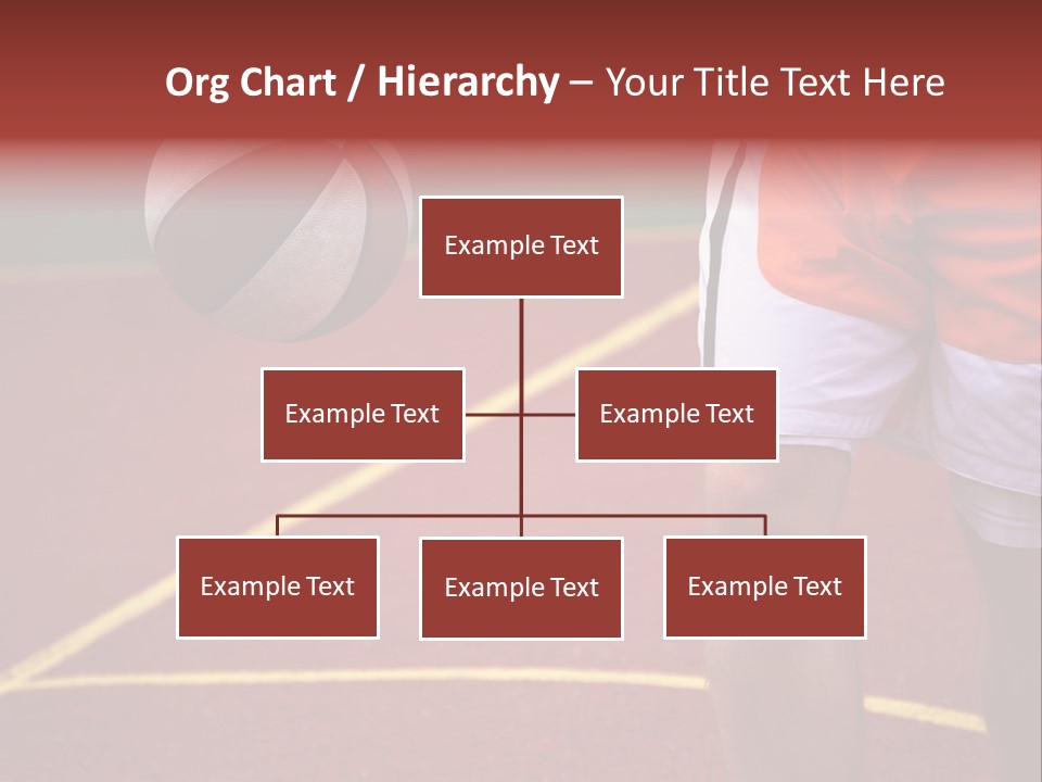 Basketball Player Running With Ball In Hand In The Court PowerPoint Template