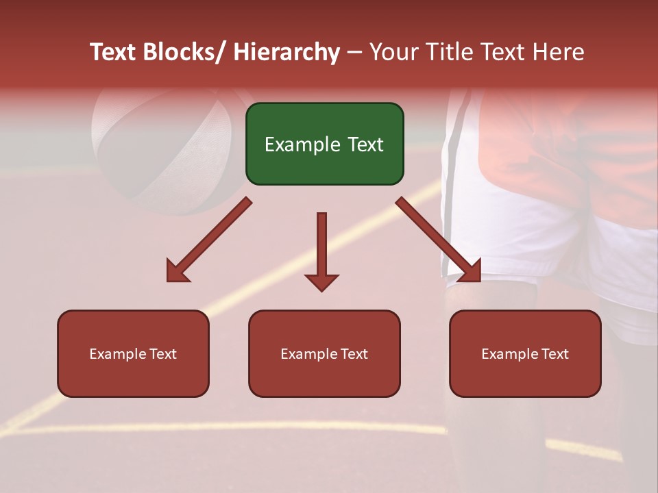 Basketball Player Running With Ball In Hand In The Court PowerPoint Template