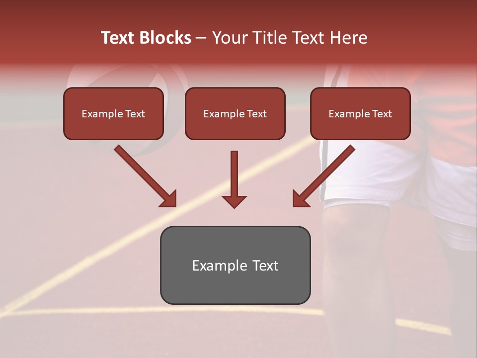 Basketball Player Running With Ball In Hand In The Court PowerPoint Template