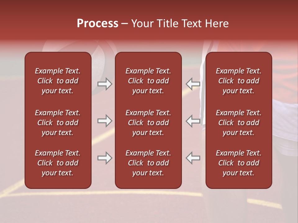 Basketball Player Running With Ball In Hand In The Court PowerPoint Template