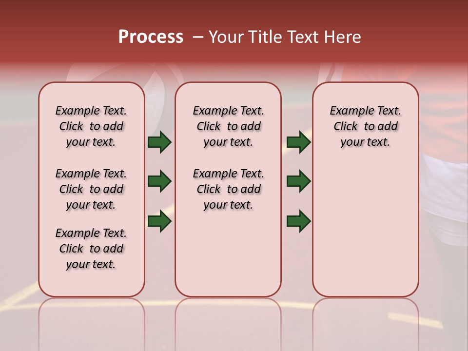 Basketball Player Running With Ball In Hand In The Court PowerPoint Template