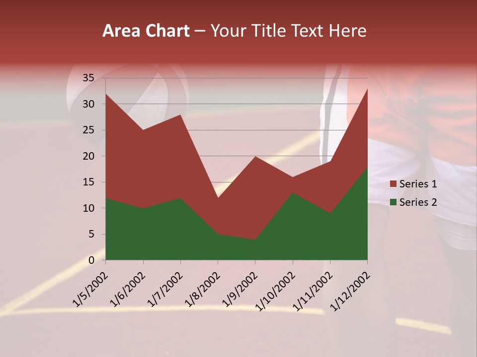 Basketball Player Running With Ball In Hand In The Court PowerPoint Template