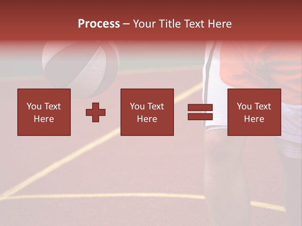 Basketball Player Running With Ball In Hand In The Court PowerPoint Template