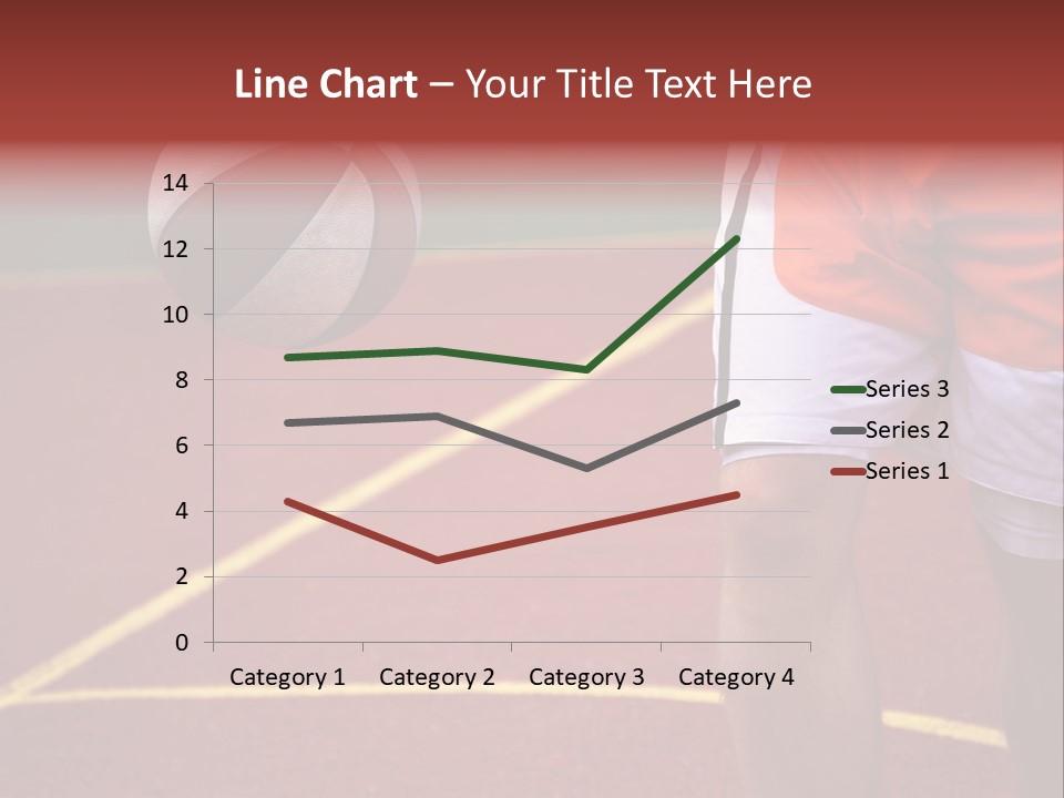 Basketball Player Running With Ball In Hand In The Court PowerPoint Template