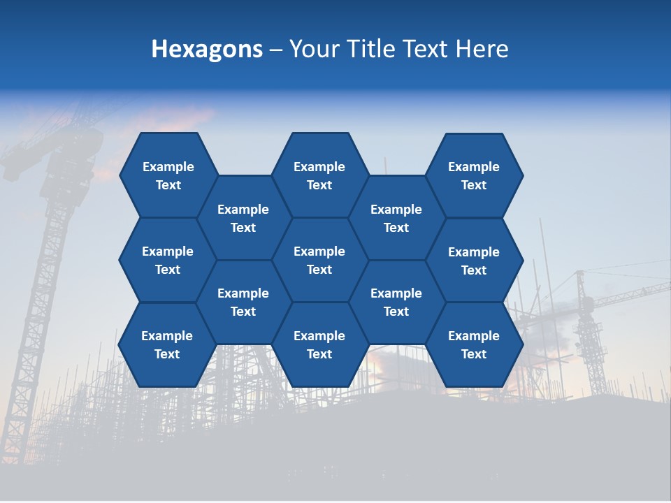 Construction Site At Dusk (Or Dawn) PowerPoint Template
