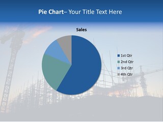 Construction Site At Dusk (Or Dawn) PowerPoint Template