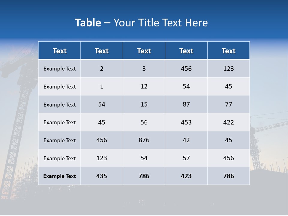Construction Site At Dusk (Or Dawn) PowerPoint Template