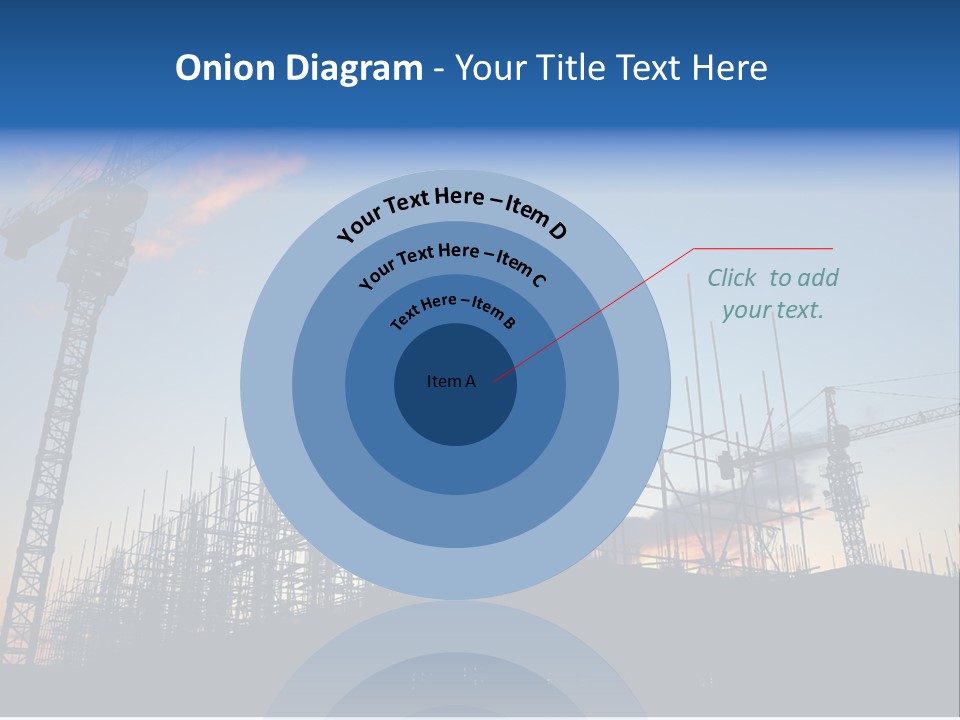 Construction Site At Dusk (Or Dawn) PowerPoint Template