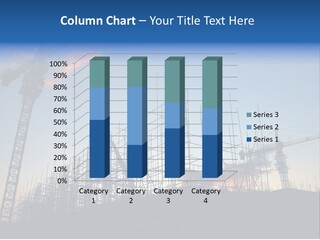 Construction Site At Dusk (Or Dawn) PowerPoint Template