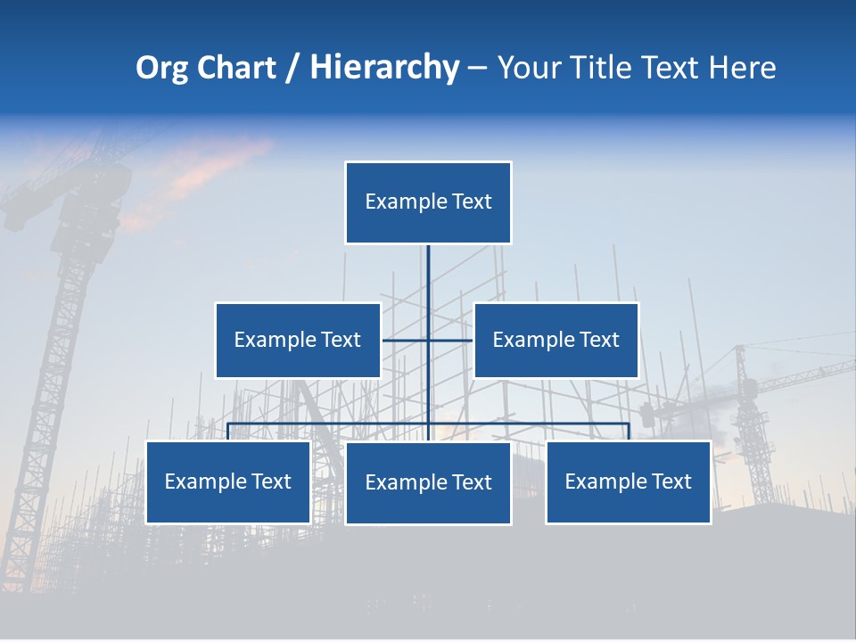 Construction Site At Dusk (Or Dawn) PowerPoint Template