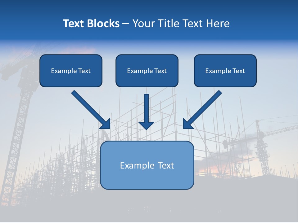 Construction Site At Dusk (Or Dawn) PowerPoint Template