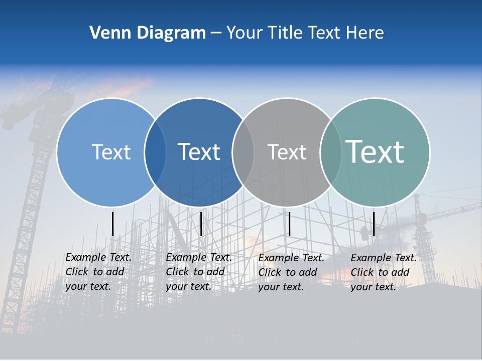 Construction Site At Dusk (Or Dawn) PowerPoint Template