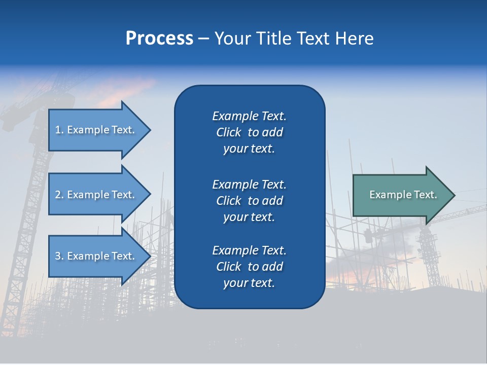 Construction Site At Dusk (Or Dawn) PowerPoint Template