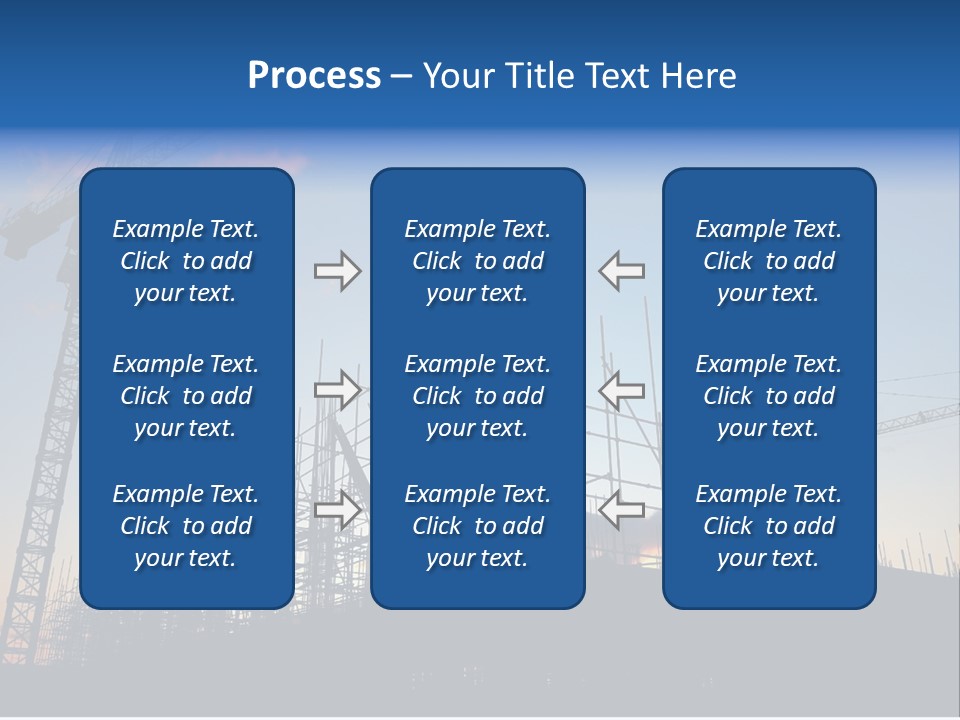 Construction Site At Dusk (Or Dawn) PowerPoint Template