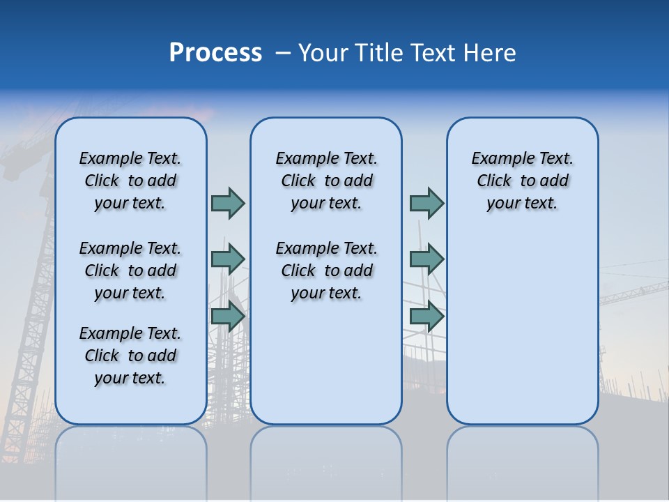 Construction Site At Dusk (Or Dawn) PowerPoint Template