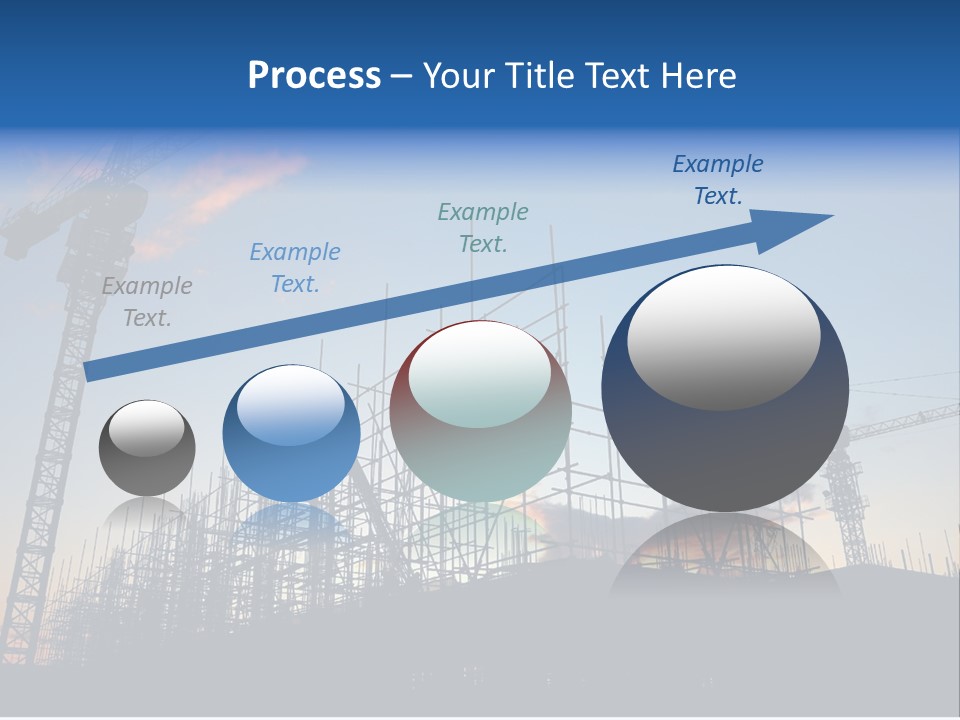 Construction Site At Dusk (Or Dawn) PowerPoint Template