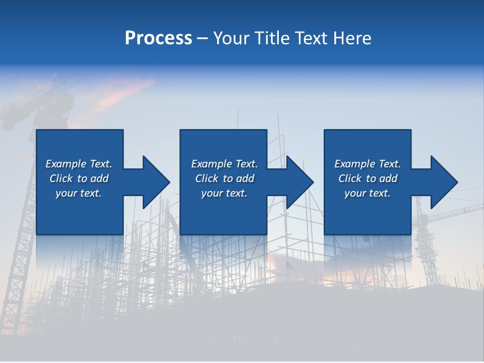 Construction Site At Dusk (Or Dawn) PowerPoint Template