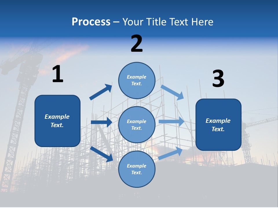 Construction Site At Dusk (Or Dawn) PowerPoint Template