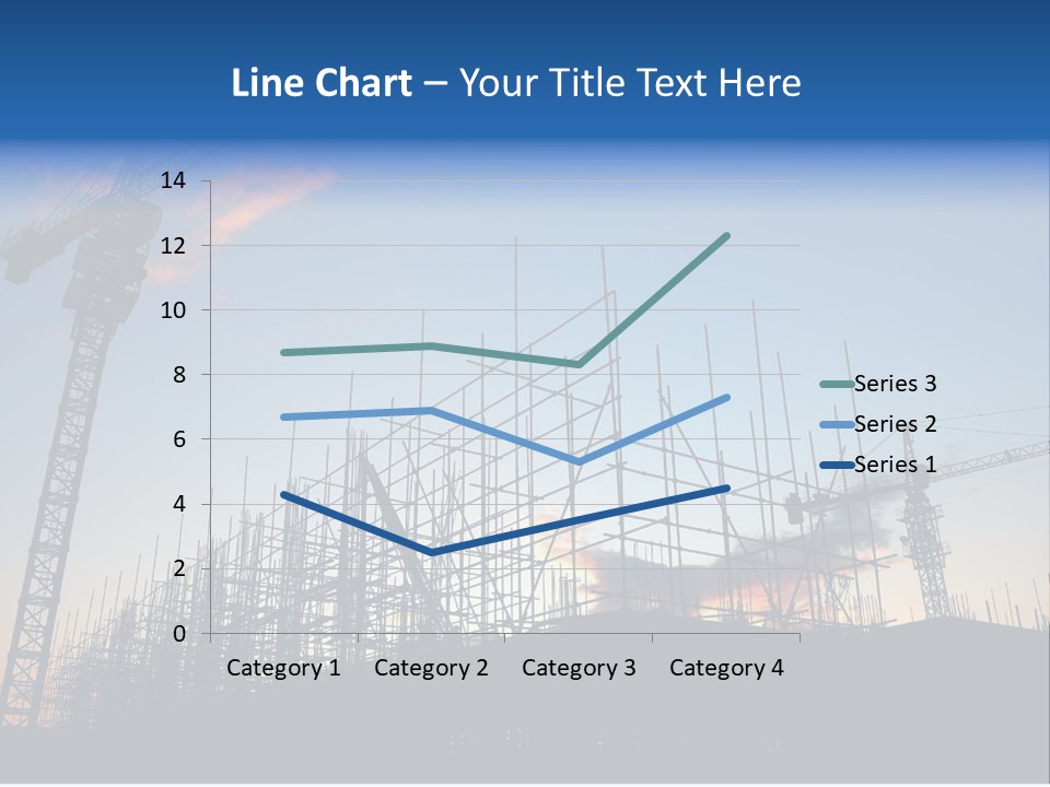 Construction Site At Dusk (Or Dawn) PowerPoint Template