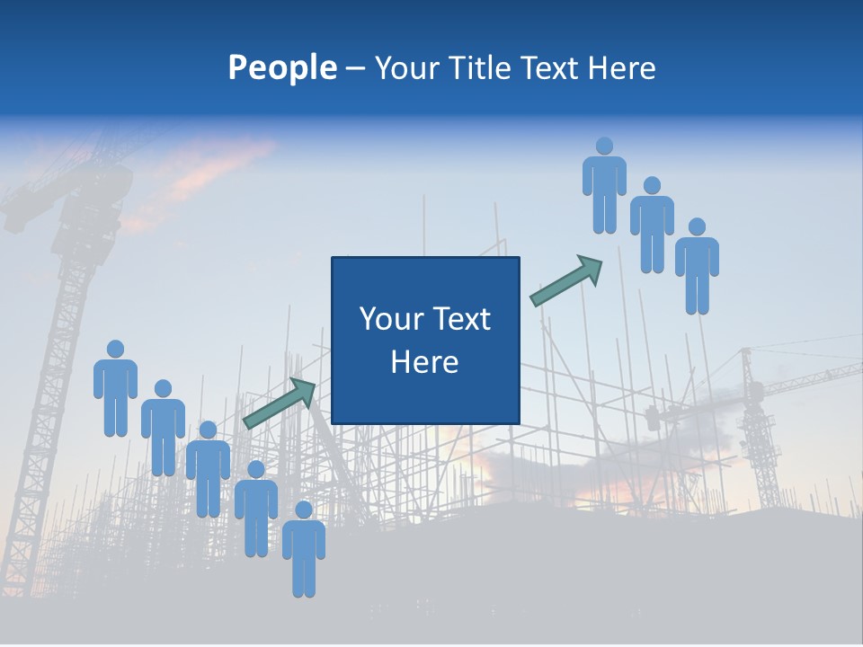 Construction Site At Dusk (Or Dawn) PowerPoint Template