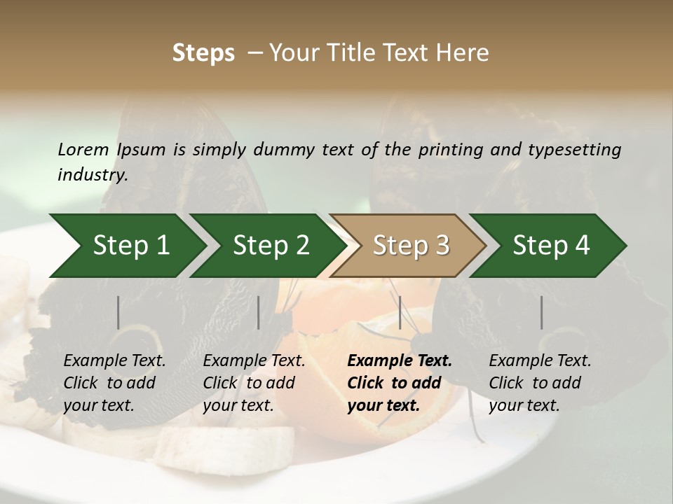 Owl Butterflies At Lunch (Butterfly House In Wien) PowerPoint Template