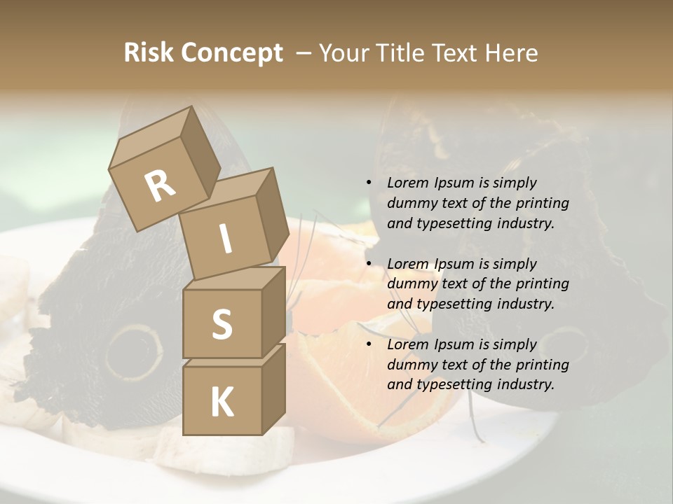 Owl Butterflies At Lunch (Butterfly House In Wien) PowerPoint Template