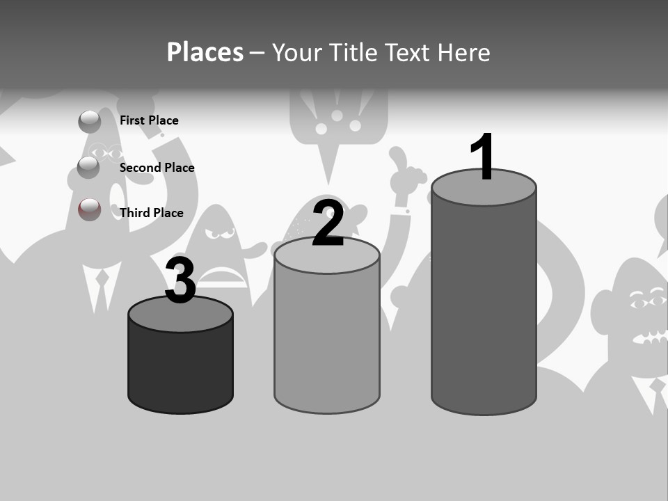 An Arguing Silhouette Crowd. Stock Vector Illustration: PowerPoint Template